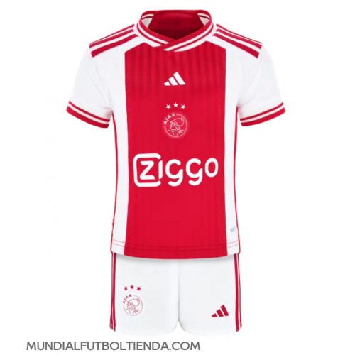 Camiseta Ajax Primera Equipación Replica 2023-24 para niños mangas cortas (+ Pantalones cortos)